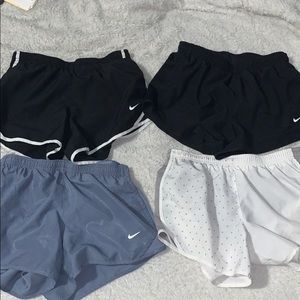4 pairs of girls medium nike running shorts